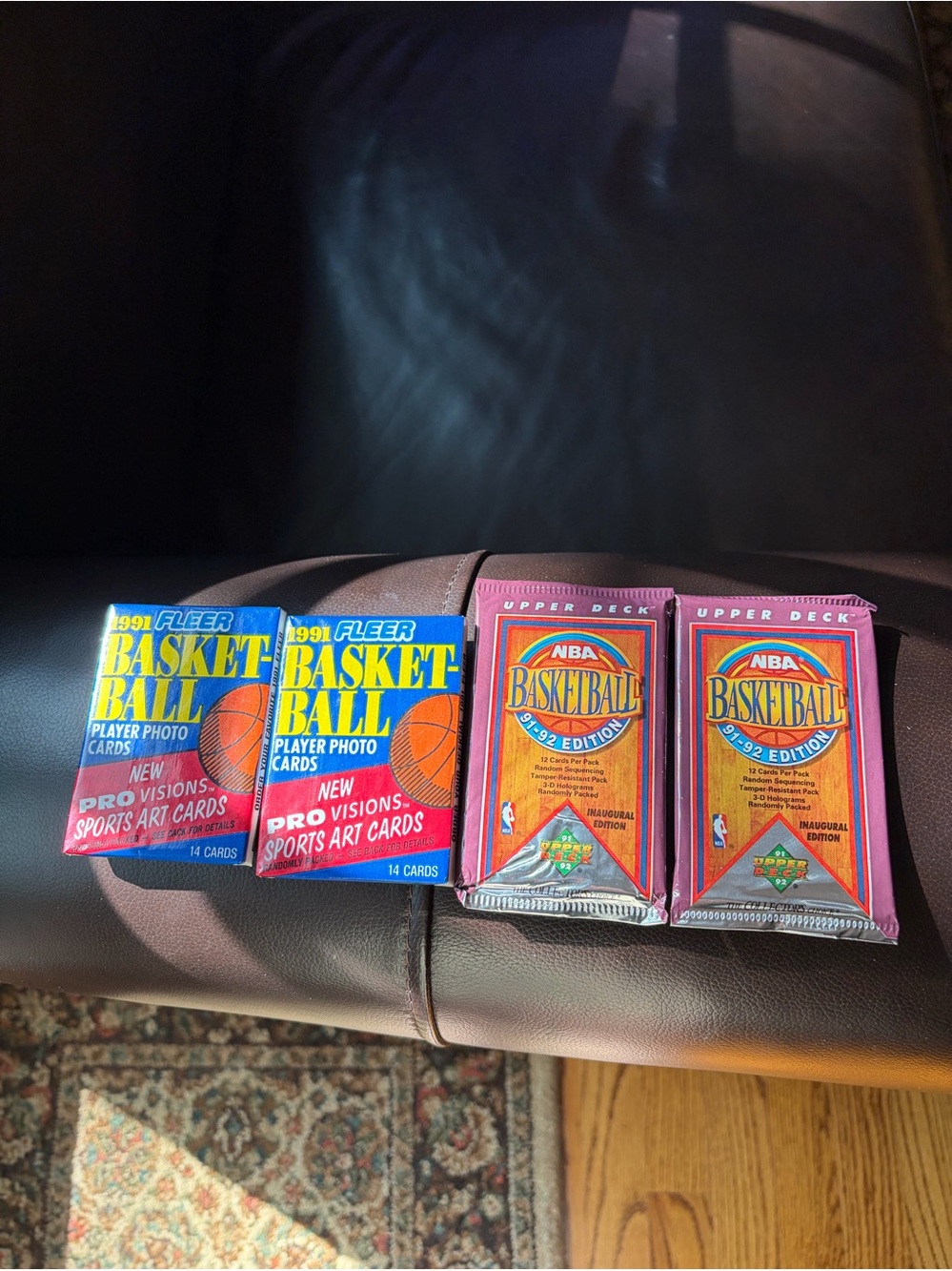 1991 Fleer & 1991-92 Upper Deck Basketball Card Pack Lot - Blue and Red